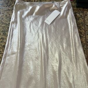 Vince midi silk skirt